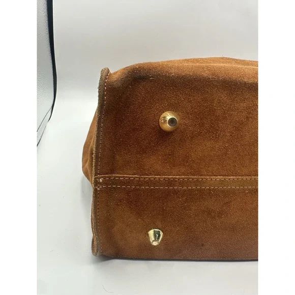Clare V. Suede Brown Simple Tote Shoulder Bag - Picture 4 of 11